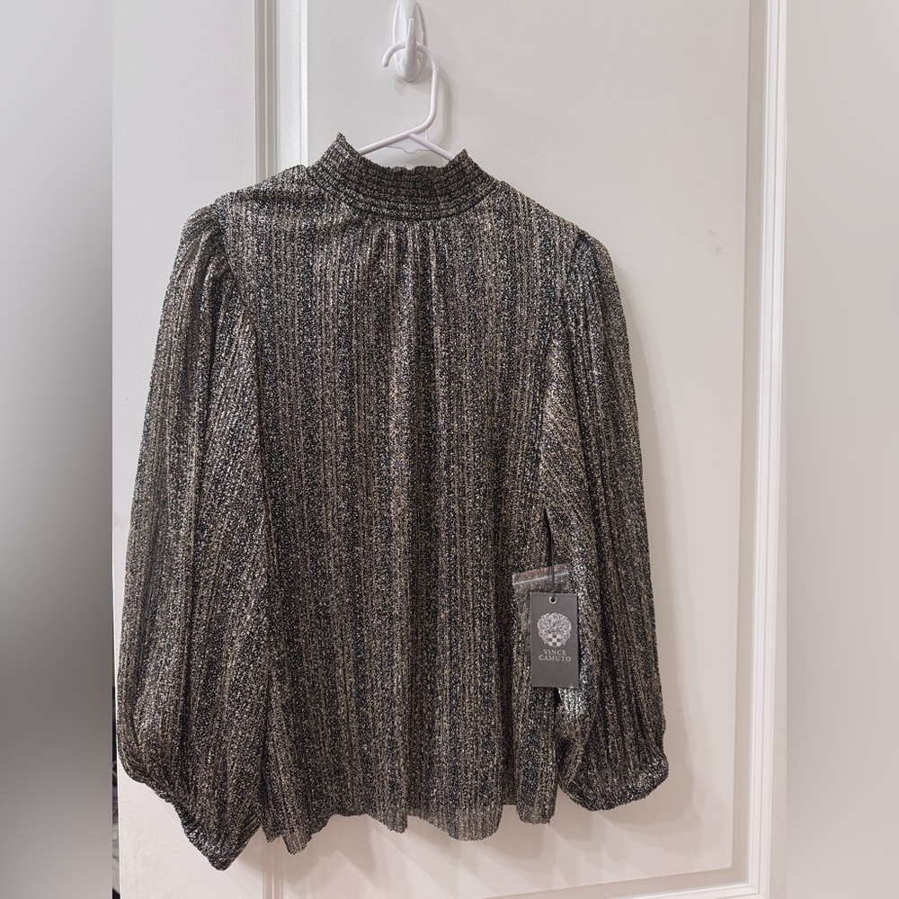 Vince Camuto Black Sparkle & Shine Elegant Top